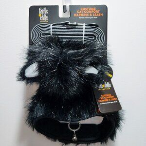Thrills & Chills Cat Costume Comfort Harness & Leash, Black